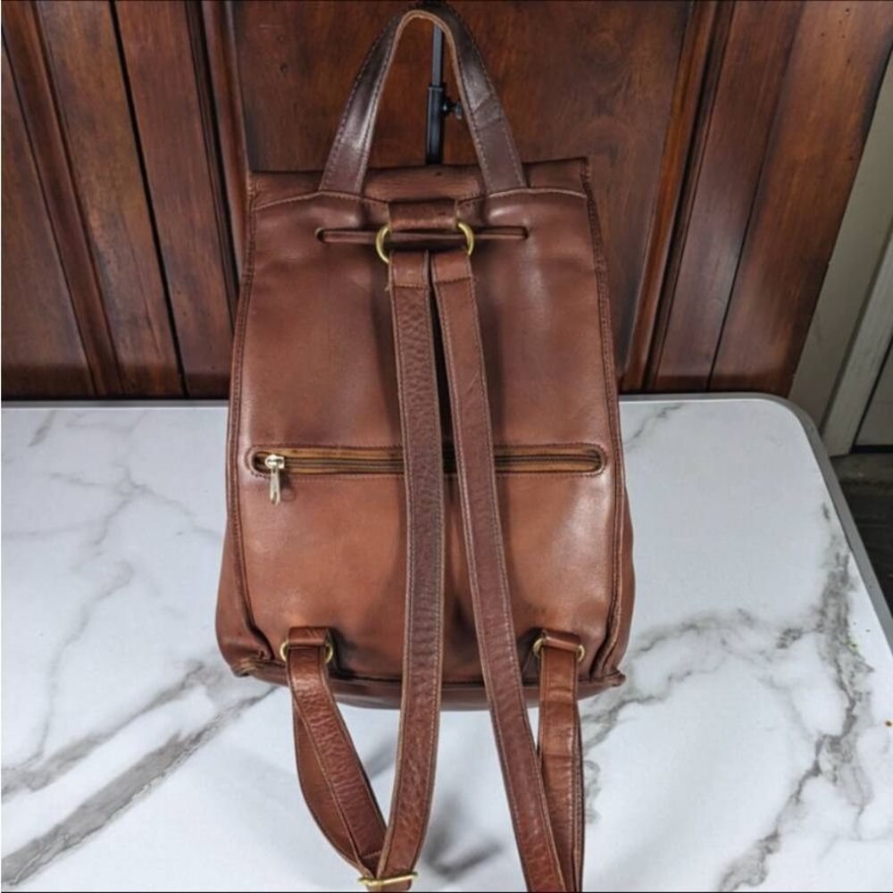 Coach 90s British Tan Leather Rucksack Backpack 9943. - Picture 8 of 12